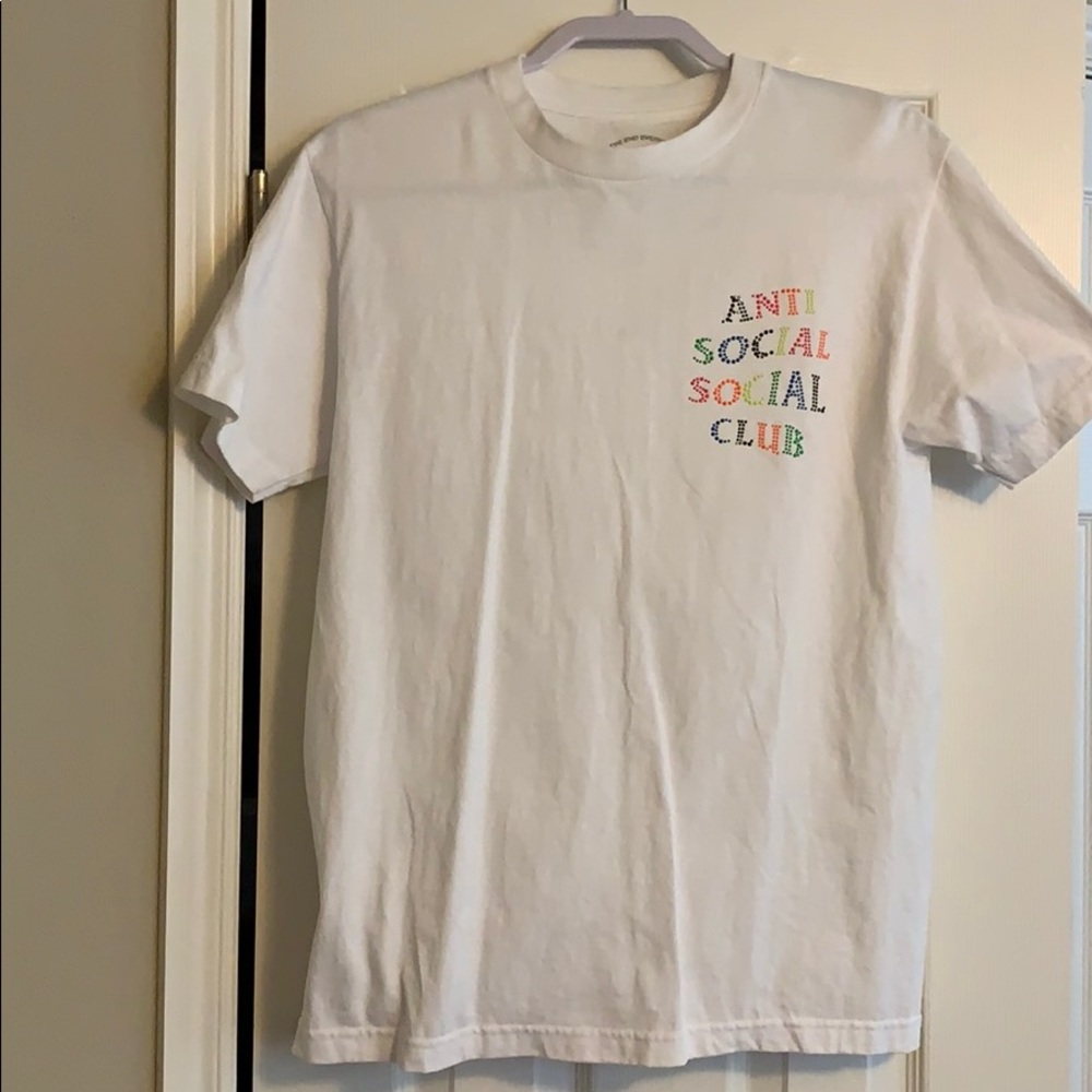ASSC t-shirt w/raised multi color lettering. RARE!